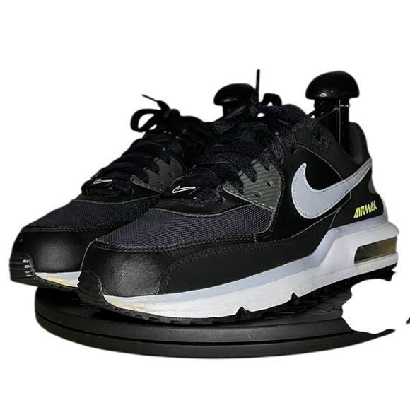 Boy Nike Air Max Wright GS CN9582-001 Leather Athletic Sneaker Shoes SZ 6Y Black - Picture 2 of 6